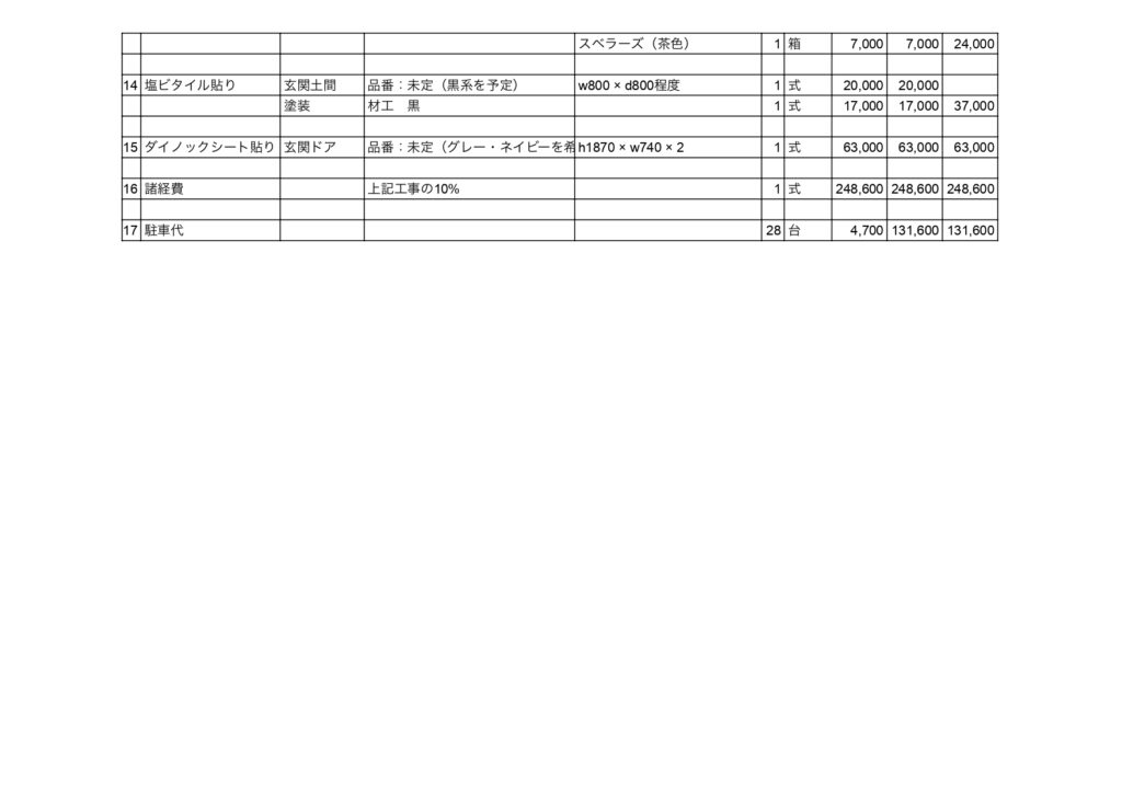 赤坂 民泊 見積書